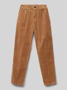 Regular fit corduroy broek met bandplooien