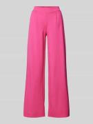 Wide leg stoffen broek met elastische band, model 'KATE'