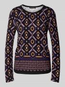 Pullover van viscosemix met ronde hals