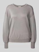 Gebreide pullover met ribboorden, model 'regina'