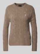 Gebreide pullover met kabelpatroon