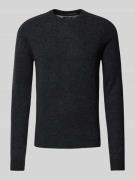 Regular fit gebreide pullover van zuivere lamswol