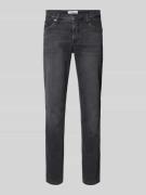 Slim fit jeans met knoopsluiting, model 'CADIZ'