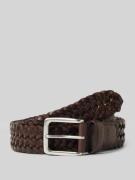 Leren riem in gevlochten look, model 'ALBANY'