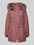 Getailleerde parka met imitatiebont, model 'IRIS'