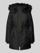 Getailleerde parka met imitatiebont, model 'IRIS'