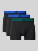 Boxershort met elastische band met label in een set van 2 stuks