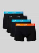 Boxershort met elastische logoband in een set van 4 stuks