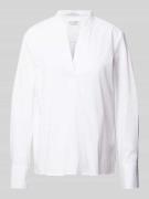 Regular fit tuniekblouse van biologische katoenmix met brede 2-knoopsm...