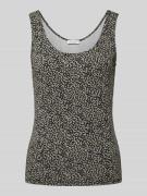 Tanktop van viscose met boothals