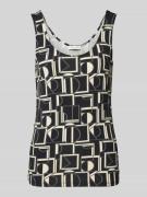 Tanktop van viscose met boothals