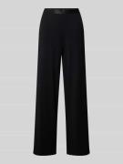 Relaxed fit stoffen broek met elastische band