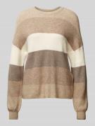 Gestreepte pullover met ronde hals, model 'ATIA'