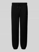 Relaxed fit sweatpants met labelprint, model 'EMIS'