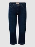 Straight fit jeansculotte met labelpatch, model 'Rich Culotte'