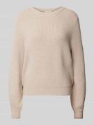 Oversized gebreide pullover van viscosemix met ronde hals