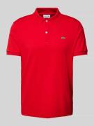 Regular fit poloshirt met labeldetail