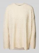 Comfort fit gebreide pullover met structuurtricot, model 'ELYA'