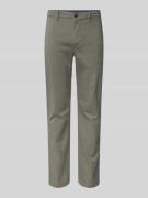 Straight leg chino met structuurmotief, model 'DENTON'