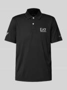 Slim fit poloshirt met labelprint