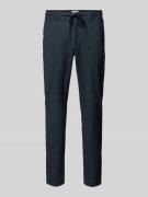 Regular fit broek met tunnelkoord en viscose, model 'PHIL'