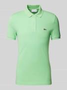 Slim fit poloshirt met labelpatch, model 'PIQUE'