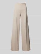 Wide leg stoffen broek met ritssluiting opzij, model 'BEFORE'