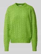 Gebreide pullover met kabelpatroon