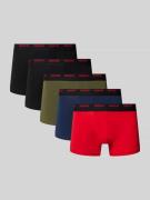 Boxershort met elastische band met label in een set van 5 stuks