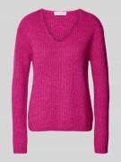 Gebreide pullover met V-hals