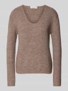 Gebreide pullover met V-hals