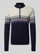 Wollen pullover met schipperskraag