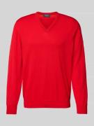 Gebreide pullover met V-hals