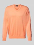 Gebreide pullover met V-hals