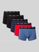 Boxershort met elastische band met label in een set van 5 stuks