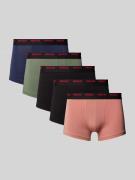 Boxershort met elastische band met label in een set van 5 stuks