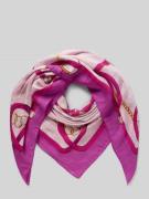 Sjaal van viscose met labeldetail, model 'FOULARD'