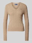 Gebreide pullover met kabelpatroon, model 'KIMBERLY'