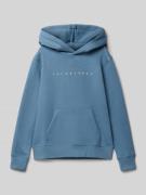 Hoodie met labelprint, model 'VERMONT'