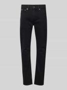 Slim fit jeans met labeldetail