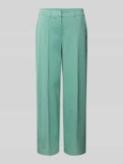 Wide leg stoffen broek met vaste persplooien, model 'KATE'