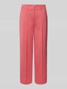 Wide leg stoffen broek met vaste persplooien, model 'KATE'