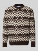 Gebreide pullover met ribboorden, model 'PINE'