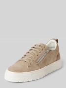 Sneakers van leer met sierritssluiting