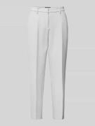 Slim fit stoffen broek met persplooien, model 'KRYSTAL'