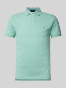 Custom slim fit poloshirt van puur katoen