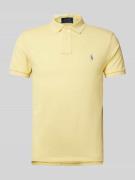 Custom slim fit poloshirt van puur katoen