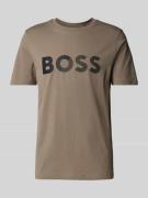 T-shirt met labelprint