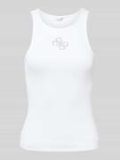 Tanktop met labeldetail