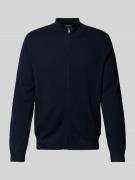 Slim fit gebreid jack met opstaande kraag